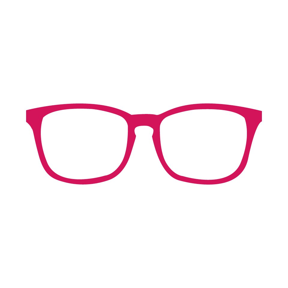 Pink codingGinja logo glasses