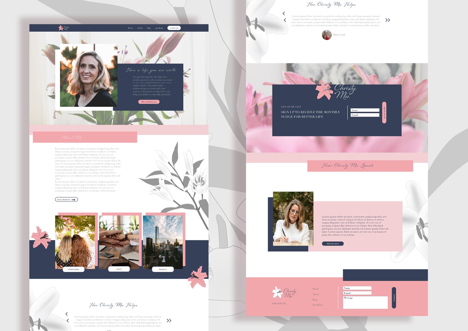 Examples of my web design